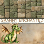 Dragon Clipart with Stone Wall Background