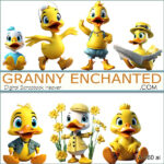 Duck Clipart—3D Animation Style