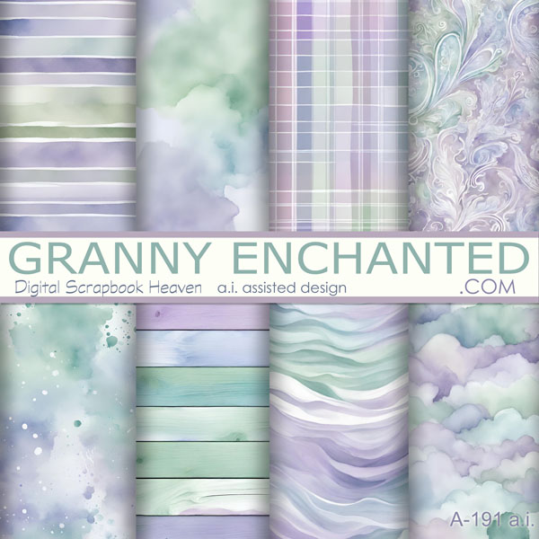 Pretty lavender backgrounds in stripe, wood, wave, paisley, plaid, and watercolor wash digital format style