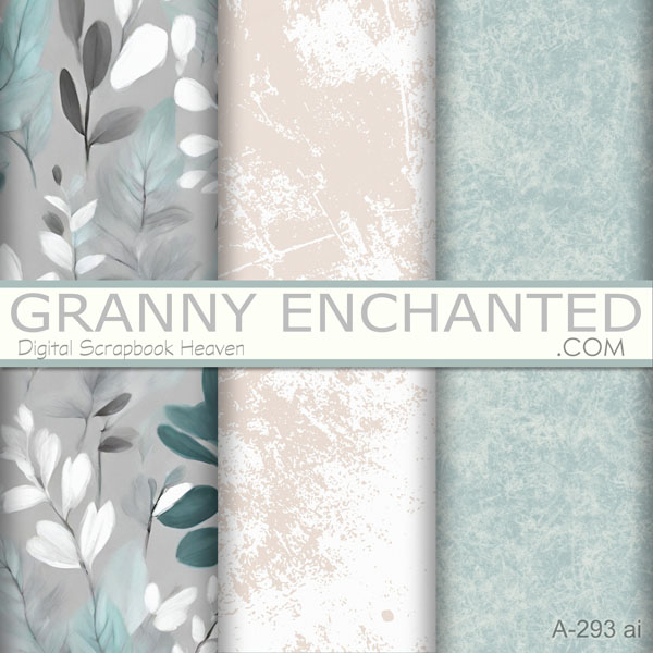 A-293 ai Muted Backgrounds Teal Floral Backgrounds