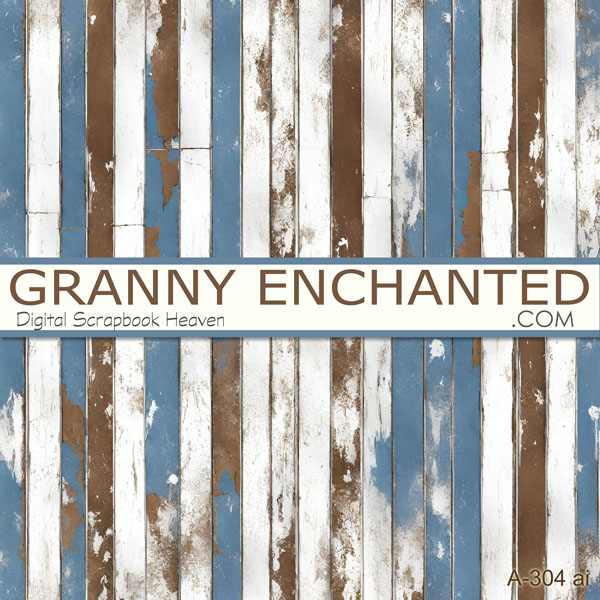 Slatted wood background in a shabby distressed style with red white and blue and brown paint